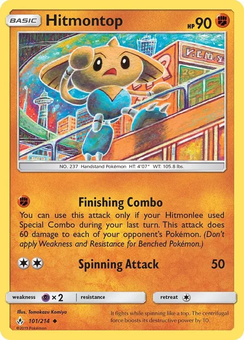 Hitmontop #101/214 Pokémon card from SM - Unbroken Bonds