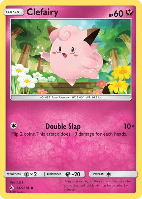 Clefairy #132/214 Pokémon card from SM - Unbroken Bonds