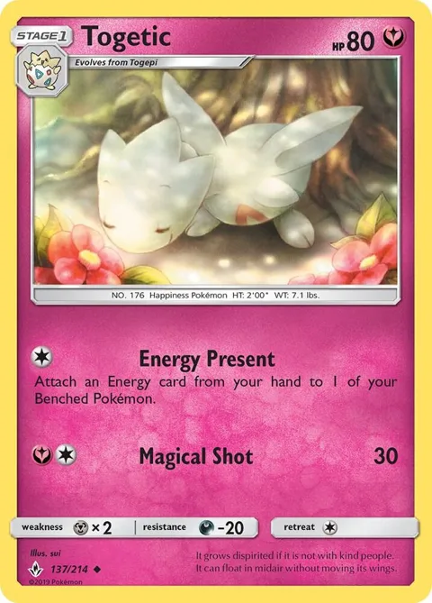 Togetic #137/214 Pokémon card from SM - Unbroken Bonds