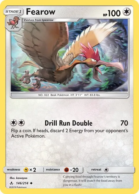 Fearow #146/214 Reverse Holofoil Pokémon card from SM - Unbroken Bonds