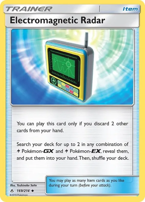 Electromagnetic Radar #169/214 Reverse Holofoil Pokémon card from SM - Unbroken Bonds