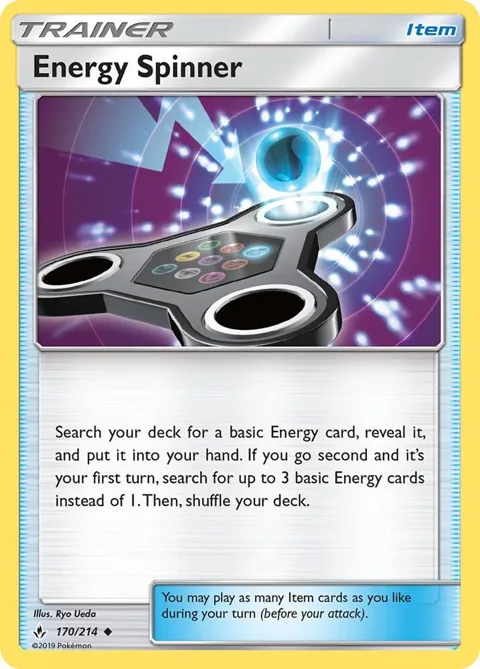 Energy Spinner #170/214 Pokémon card from SM - Unbroken Bonds