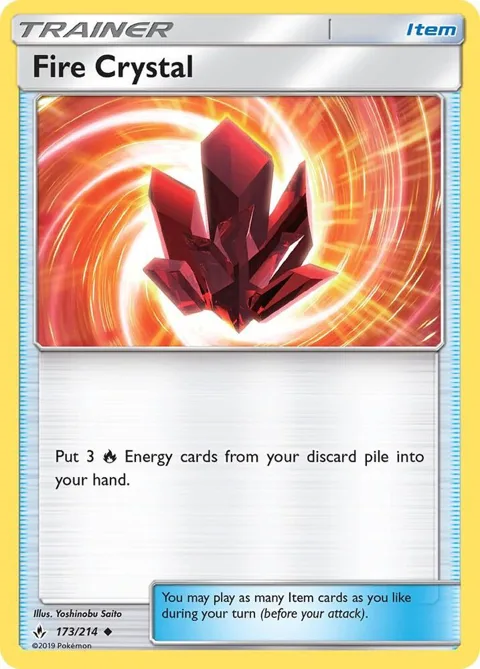Fire Crystal #173/214 Pokémon card from SM - Unbroken Bonds