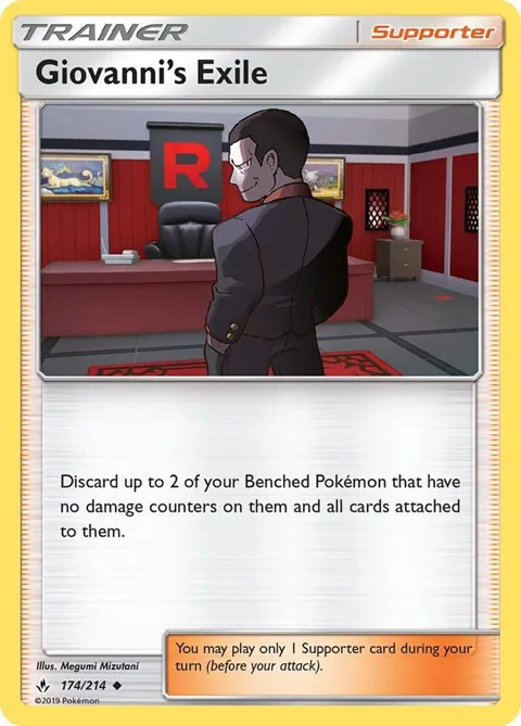 Giovanni's Exile #174/214 Pokémon card from SM - Unbroken Bonds