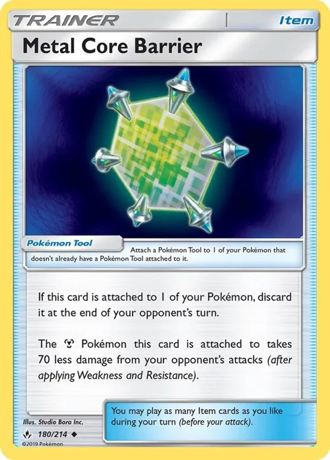 Metal Core Barrier #180/214 Pokémon card from SM - Unbroken Bonds