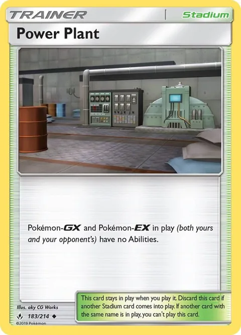 Power Plant #183/214 Pokémon card from SM - Unbroken Bonds