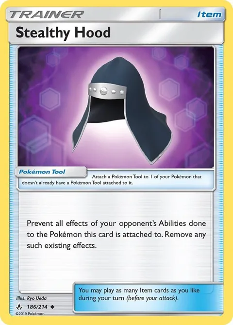 Stealthy Hood #186/214 Pokémon card from SM - Unbroken Bonds