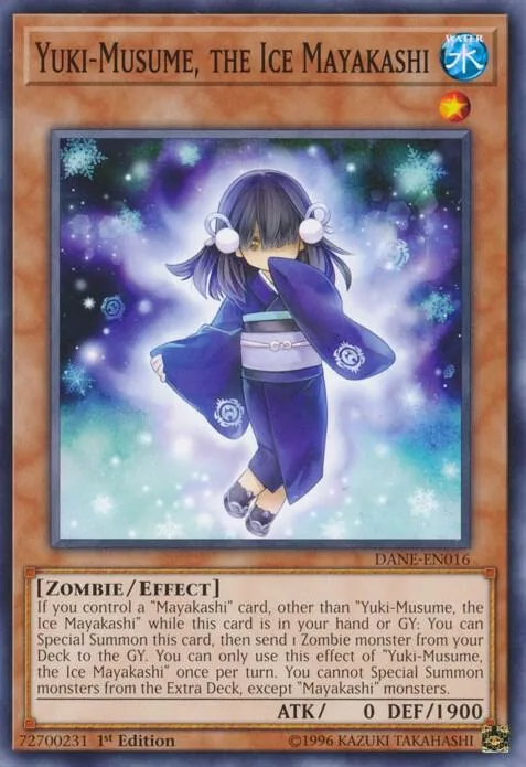 Yuki-Musume, the Ice Mayakashi DANE-EN016 Unlimited Yu-Gi-Oh card from Dark Neostorm