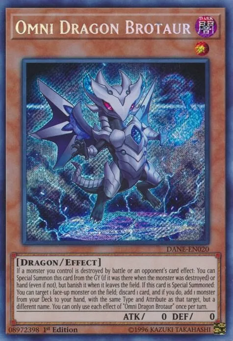 Omni Dragon Brotaur DANE-EN020 Unlimited Yu-Gi-Oh card from Dark Neostorm