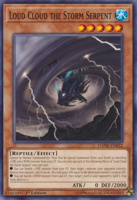 Loud Cloud the Storm Serpent DANE-EN022 Yu-Gi-Oh card from Dark Neostorm
