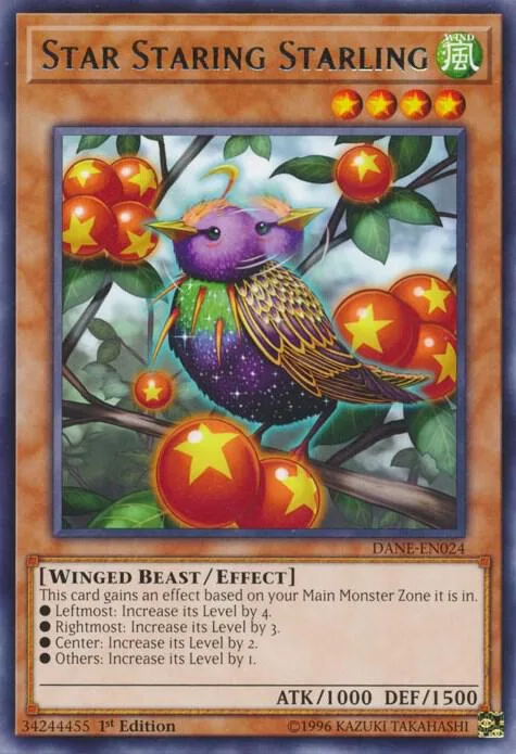 Star Staring Starling DANE-EN024 1st Edition Yu-Gi-Oh card from Dark Neostorm