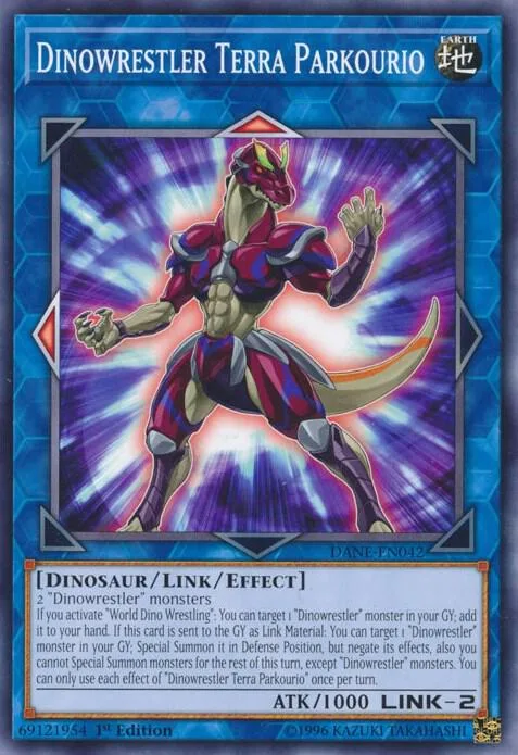 Dinowrestler Terra Parkourio DANE-EN042 Unlimited Yu-Gi-Oh card from Dark Neostorm