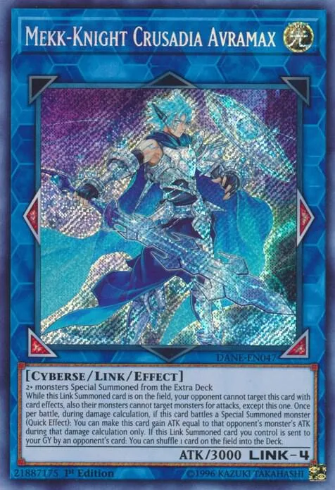 Mekk-Knight Crusadia Avramax DANE-EN047 Unlimited Yu-Gi-Oh card from Dark Neostorm