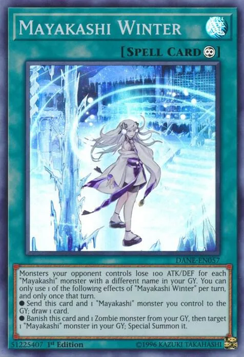 Mayakashi Winter DANE-EN057 1st Edition Yu-Gi-Oh card from Dark Neostorm