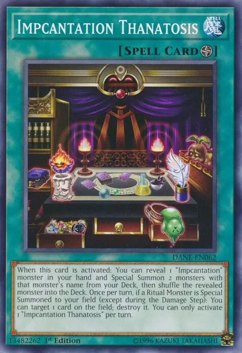 Impcantation Thanatosis DANE-EN062 Unlimited Yu-Gi-Oh card from Dark Neostorm