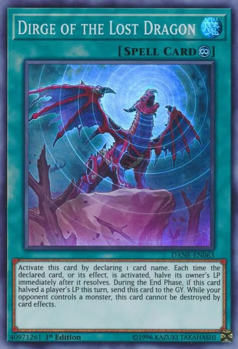 Dirge of the Lost Dragon DANE-EN063 Unlimited Yu-Gi-Oh card from Dark Neostorm