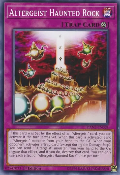 Altergeist Haunted Rock DANE-EN068 1st Edition Yu-Gi-Oh card from Dark Neostorm