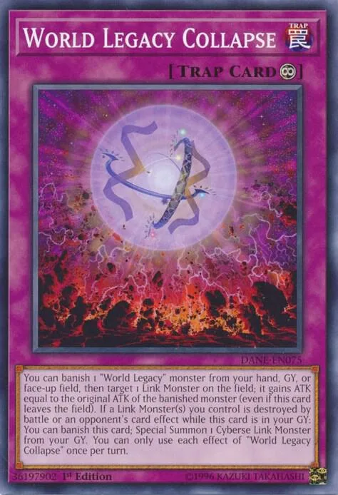 World Legacy Collapse DANE-EN075 1st Edition Yu-Gi-Oh card from Dark Neostorm