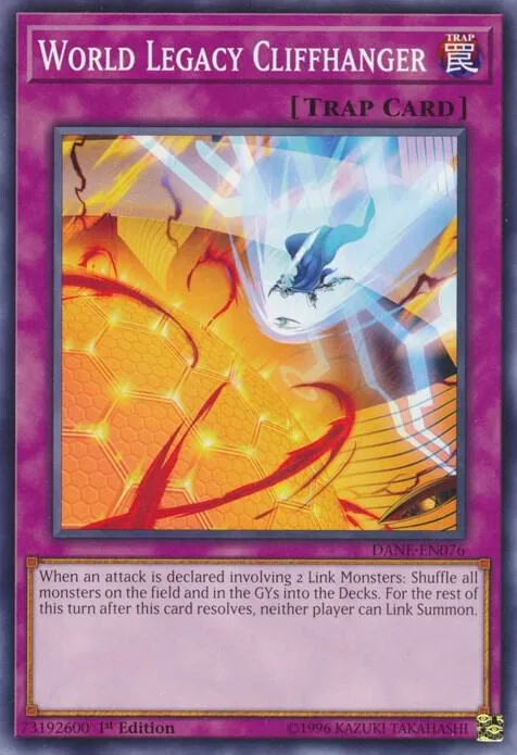 World Legacy Cliffhanger DANE-EN076 1st Edition Yu-Gi-Oh card from Dark Neostorm