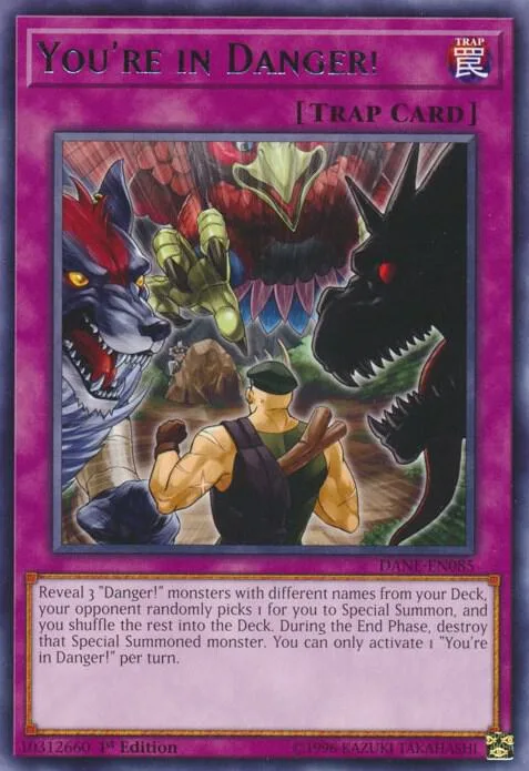 You're in Danger! DANE-EN085 1st Edition Yu-Gi-Oh card from Dark Neostorm