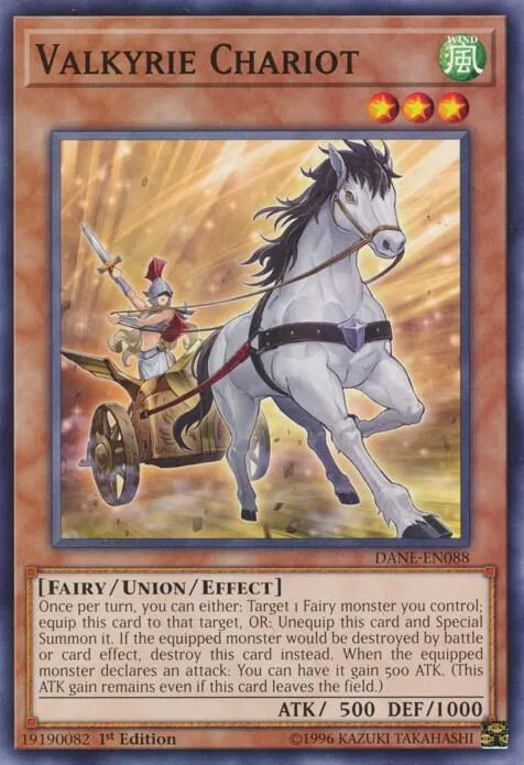 Valkyrie Chariot DANE-EN088 Unlimited Yu-Gi-Oh card from Dark Neostorm