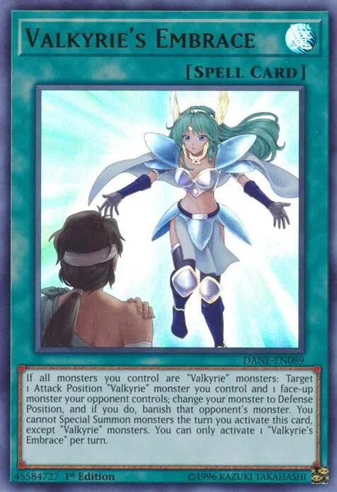 Valkyrie's Embrace DANE-EN089 1st Edition Yu-Gi-Oh card from Dark Neostorm
