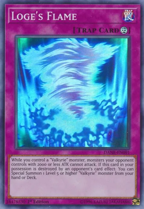 Loge's Flame DANE-EN091 1st Edition Yu-Gi-Oh card from Dark Neostorm
