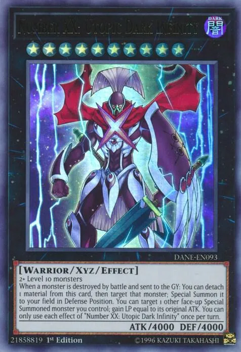 Number XX: Utopic Dark Infinity DANE-EN093 Unlimited Yu-Gi-Oh card from Dark Neostorm