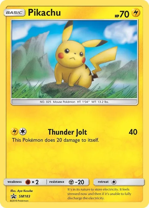 Pikachu #SM183 Holofoil Pokémon card from SM Promos