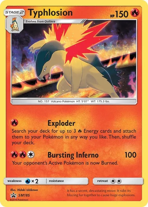 Typhlosion #SM185 Holofoil Pokémon card from SM Promos