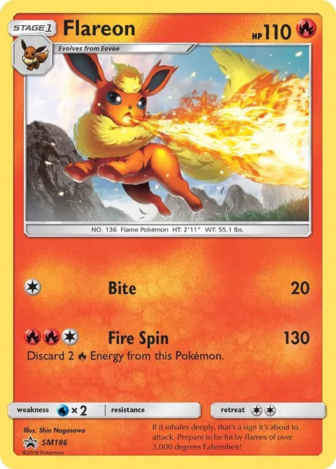 Flareon - SM186 Let's Play, Eevee! #SM186 Pokémon card from SM Promos