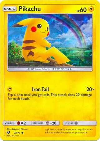 Pikachu - 28/73 Cracked Ice Holo #028/073 Holofoil Pokémon card from Deck Exclusives