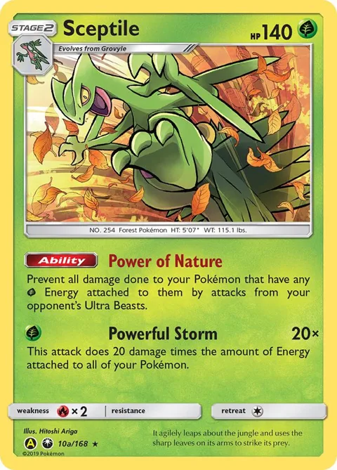 Sceptile - 10a/168 #010a/168 Holofoil Pokémon card from Alternate Art Promos