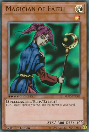 Magician of Faith SBAD-EN001 Yu-Gi-Oh card from Speed Duel: Attack from the Deep
