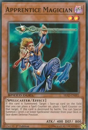 Apprentice Magician SBAD-EN002 Yu-Gi-Oh card from Speed Duel: Attack from the Deep