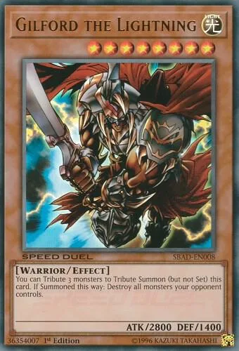 Gilford the Lightning SBAD-EN008 Yu-Gi-Oh card from Speed Duel: Attack from the Deep