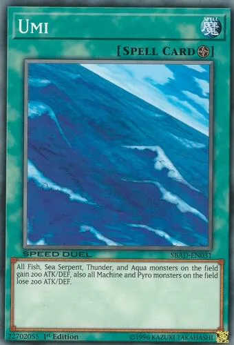 Umi SBAD-EN031 Yu-Gi-Oh card from Speed Duel: Attack from the Deep