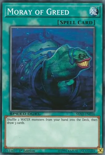 Moray of Greed SBAD-EN034 Yu-Gi-Oh card from Speed Duel: Attack from the Deep