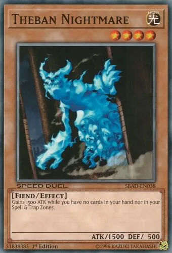 Theban Nightmare SBAD-EN038 Yu-Gi-Oh card from Speed Duel: Attack from the Deep