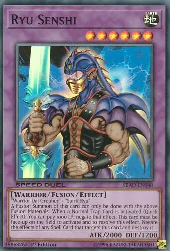 Ryu Senshi SBAD-EN040 Yu-Gi-Oh card from Speed Duel: Attack from the Deep