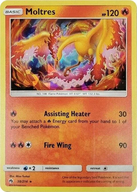 Moltres - 38/214 Cracked Ice Holo #038/214 Holofoil Pokémon card from Deck Exclusives