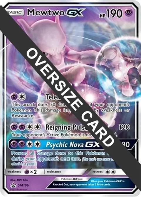 Mewtwo GX #SM196 Holofoil Pokémon card from Jumbo Cards