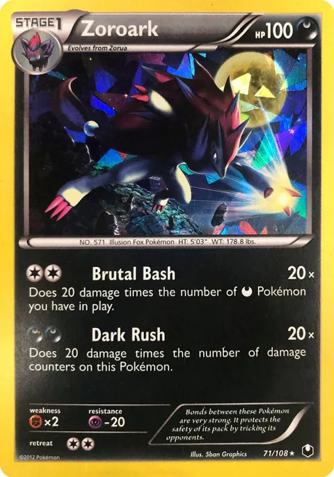 Zoroark - 71/108 Cracked Ice Holo #071/108 Holofoil Pokémon card from Deck Exclusives