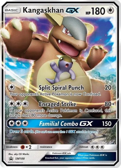 Kangaskhan GX #SM188 Holofoil Pokémon card from SM Promos