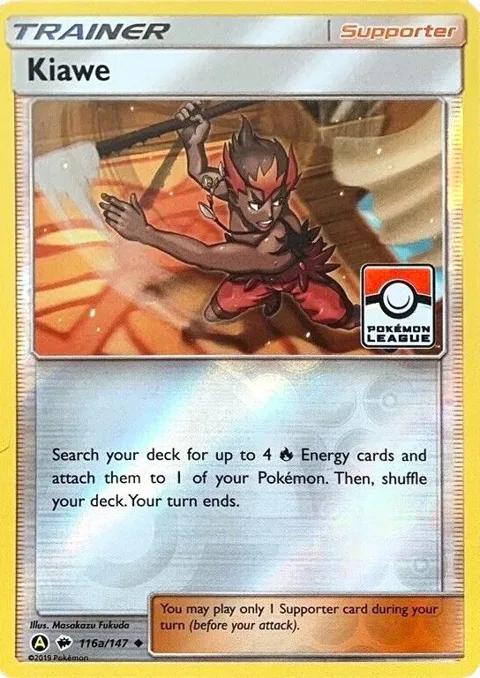 Kiawe - 116a/147 Pokemon League #116a/147 Reverse Holofoil Pokémon card from League & Championship Cards