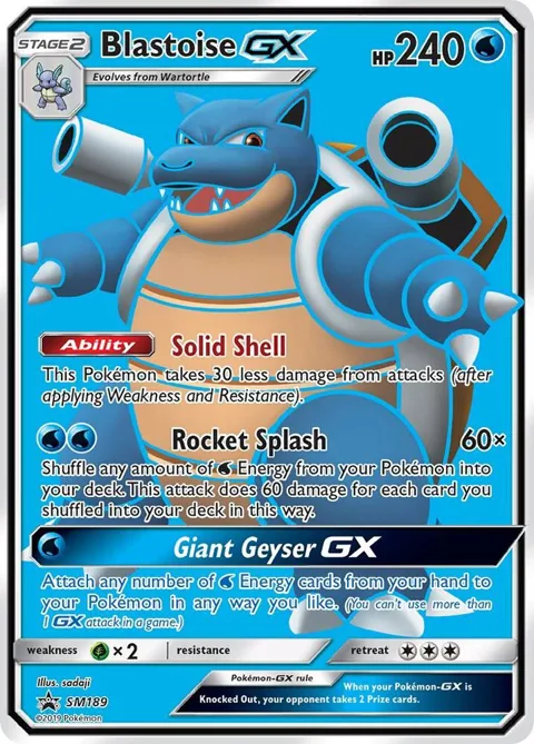 Blastoise GX #SM189 Holofoil Pokémon card from SM Promos