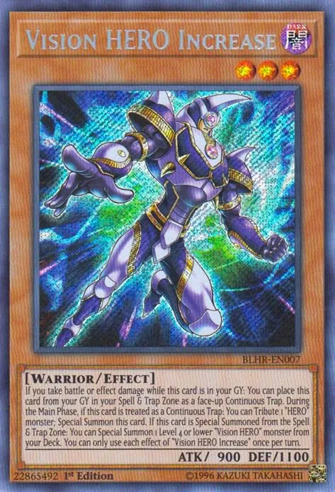 Vision HERO Increase BLHR-EN007 Yu-Gi-Oh card from Battles of Legend: Hero's Revenge