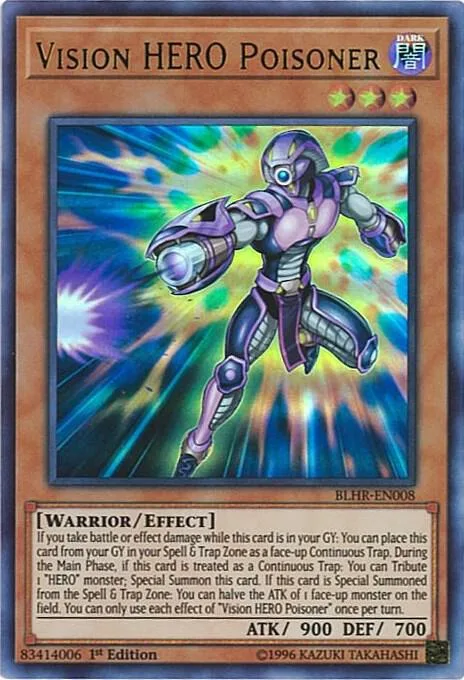 Vision HERO Poisoner BLHR-EN008 Yu-Gi-Oh card from Battles of Legend: Hero's Revenge