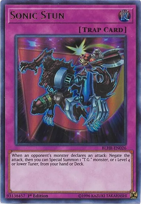Sonic Stun BLHR-EN026 Yu-Gi-Oh card from Battles of Legend: Hero's Revenge