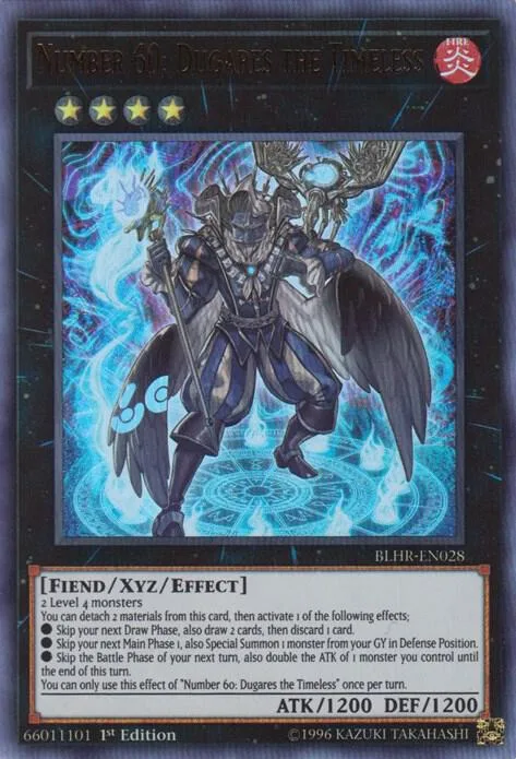 Number 60: Dugares the Timeless BLHR-EN028 Yu-Gi-Oh card from Battles of Legend: Hero's Revenge